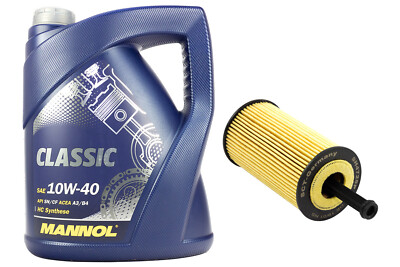 5 Liter Motoröl Ölfilter SH4725P Set 10W40 für Citroen C2 Berlingo Peugeot 307