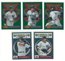 (5) 2020 Topps Baseball's Finest Flashbacks Yankees Lot Torres Sanchez Chapman