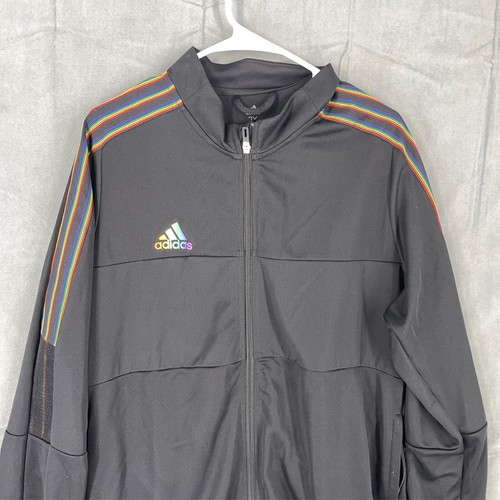 Adidas Pullover Damen 2X schwarz Rainbow Primegreen Aeroready Full Zip leicht - Bild 3 von 16