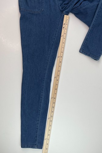 GUESS Los Angeles Jumpsuit Blue Denim Skinny Leg Romper Y2K Womens 6 - Picture 7 of 11
