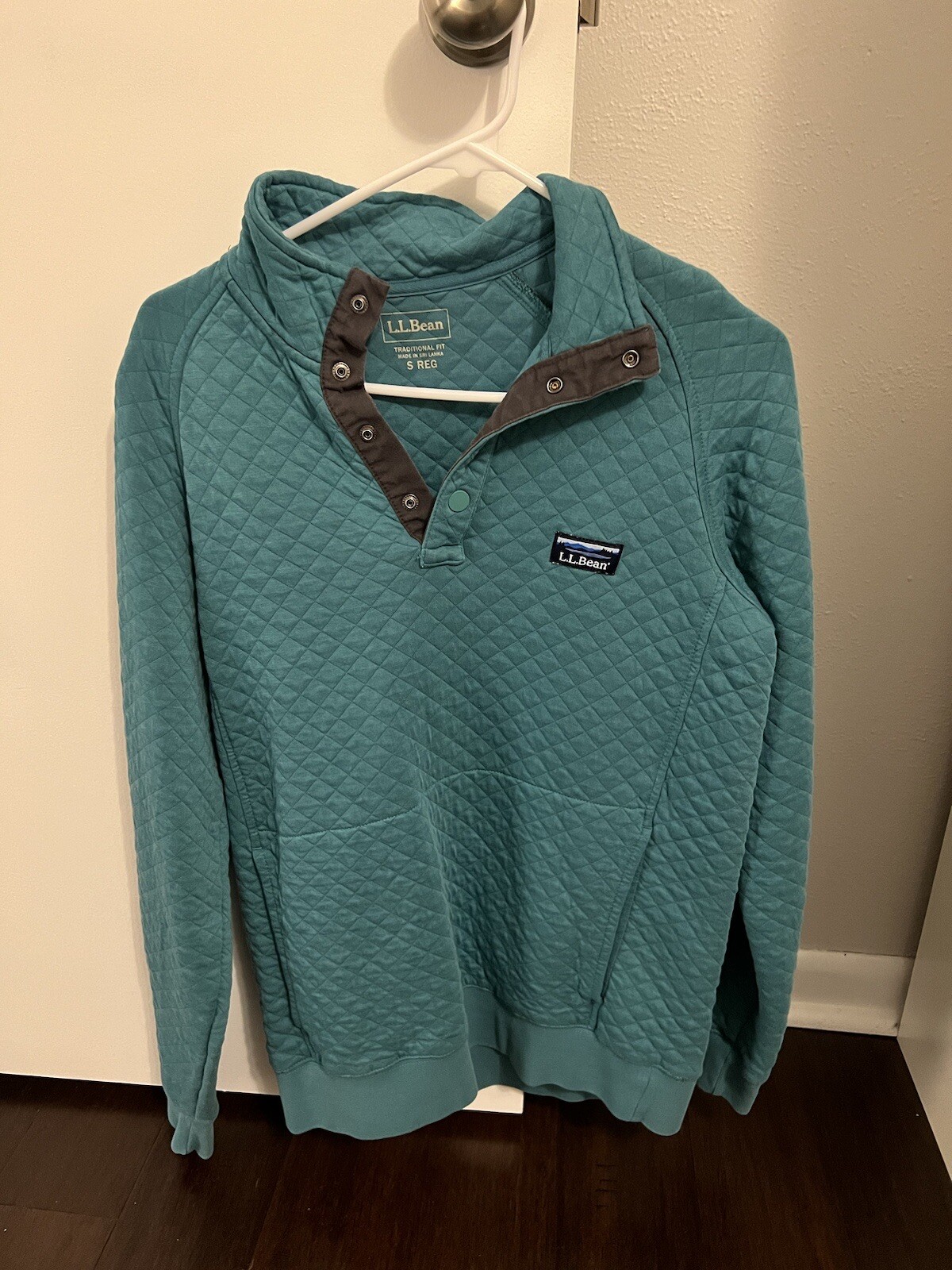 LL Bean Airlight Knit Pullover Quilted 