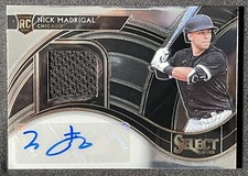 2021 Panini Select Baseball Nick Madrigal Jersey Patch Auto Rookie RC #’rd /299