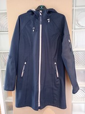 Ilse Jacobsen Hornbaek Raincoat In Navy Blue - Size 40 Uk 12