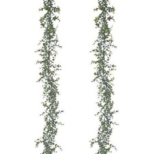 2 Pack Faux Eucalyptus Garland Greenery Hanging Artificial Vines Fake Eucalyp...