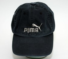 Silver Puma Embroidered on Dark Blue Baseball Cap Hat One Size Fits Most