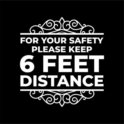 6 FEET Distance Decal Sticker Business Reopen Decal - Social Distancing Decal - Bild 2 von 15