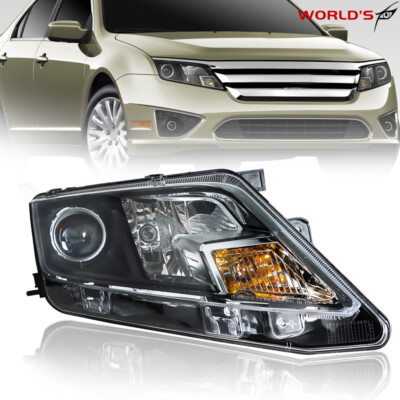 For 2010-2012 Ford Fusion Projector Halogen Headlight Assy Black Headlamp Right
