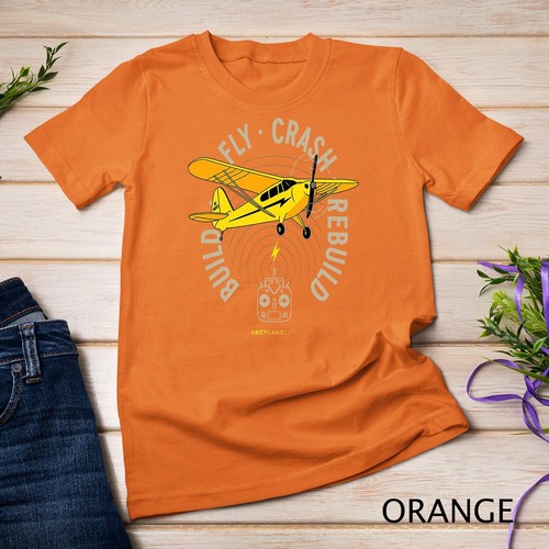 Camiseta Unisex Amarillo Avión Modelo de Avión Construcción Vuela Accidente Reconstrucción - Imagen 10 de 15