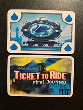 Ticket To Ride First Journey TARJETA TREN TIBURÓN AZUL Juego Pieza de repuesto