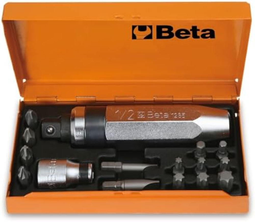 Beta 1295/C14 - Giravite a percussione con 14 inserti e bussola portainserti