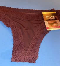NEW MAIDENFORM DARK BURGUNDY V-BACK THONG/ MEDIUM/ SIZE 6
