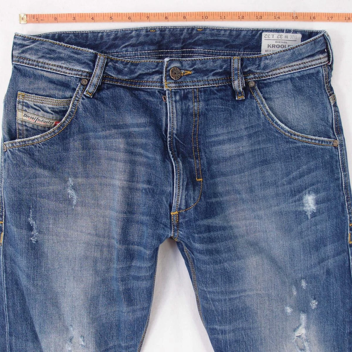Mens Diesel KROOLEY Slim Straight Blue Jeans W32 L32