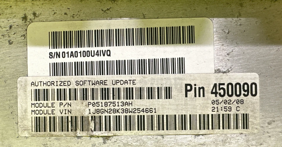 Jeep Liberty 2008 motor de 3,7 L módulo de caja cerebral ECM ECU 05187513AH fabricante original Foto 4 de 4