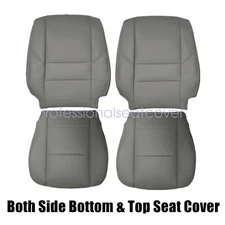 For 2000-2007 Toyota Sequoia Driver & Passenger Bottom & Top Seat Cover Gray