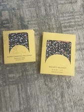 Boutique Copper Pearl Diaper Changing Pad Cover Matching Security Blankets NWT