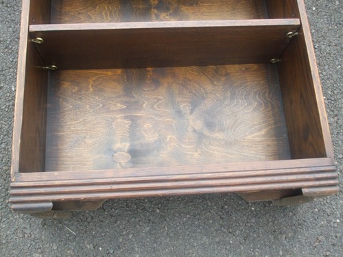 Antique oak bookcase, 1930s Deco era, , adjustable shelves, fast economy post - Picture 13 of 22