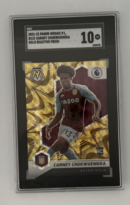 2021-22 Panini Mosaic PL Carney Chukwuemeka Reactive Gold Prizm RC