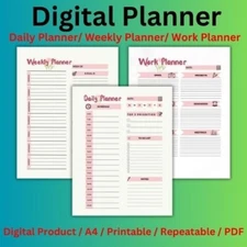 Digital Planner | Daily, Weekly, Work Goodnotes iPad Planner Digital Journal Pdf