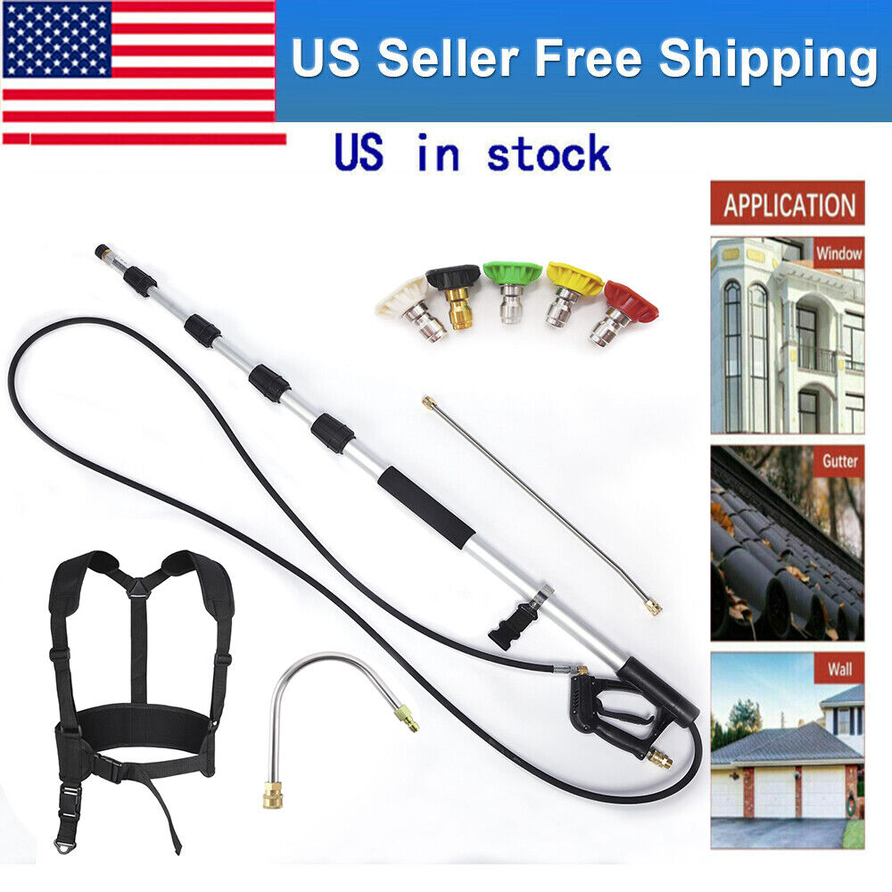 High quality new New York Mall 18FT 4000PSI 5section Pressure Gutter Telescoping Cleaner Washer