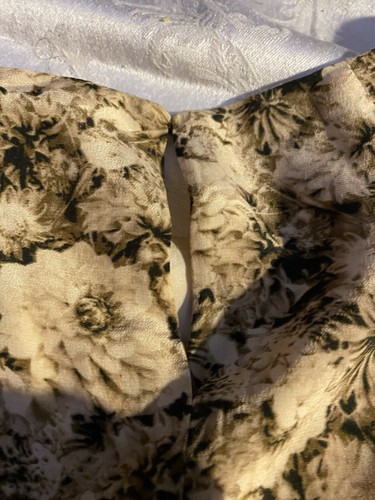 Broadway & Broome size L tan/brown/black floral shift dress sleeveless EUC zips - Picture 5 of 5