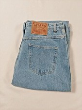 Gitano Women's Vintage Retro High Waist Wide Leg Denim Blue Jeans, Size 18