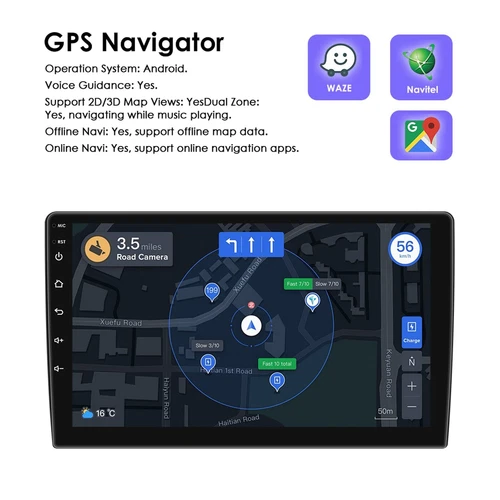 Car Stereo For 2010-2014 Ford Mustang Android 13 Navi CarPlay Radio GPS WIFI 10" - Picture 17 of 20