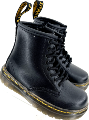 Buzz Print Doc Martens Lizard Martens Zavala Black Leather Zip