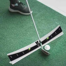 Golf Putting Track Portable Putting Tutor Training Aid Golf Putter Trajectory
