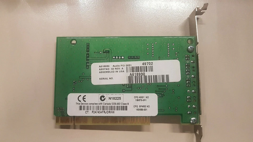 CompaqPremier Sound Card - PCI | CT5805 - SPS 16 | A618930 Creative Soundblaster - Bild 2 von 2