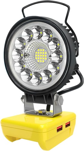 Cordless LED Work Flood Light For Dewalt 20V Battery Jobsite Camping Flashlight - Picture 30 of 47