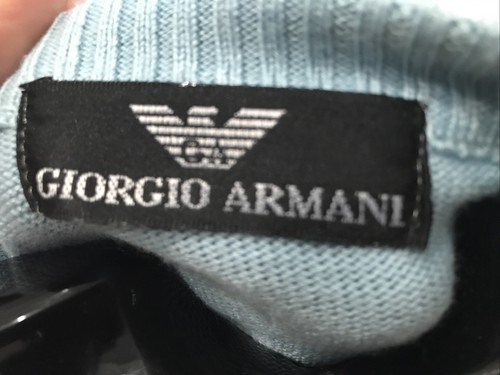 Giorgio Armani Lacollezioni Blue/Black/White Striped Cotton Sweater Size 40*EUC* - Picture 7 of 12