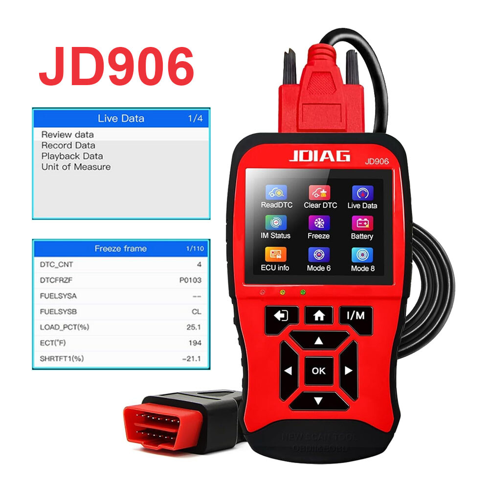 JDiag JD906 OBD2 Scanner Engine Code Reader Check Engine Light Tester US-image