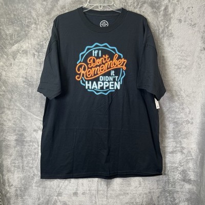   D.O.M Men s (If I Don t Remember)  Short Sleeve T-Shirt  Black Size 2X