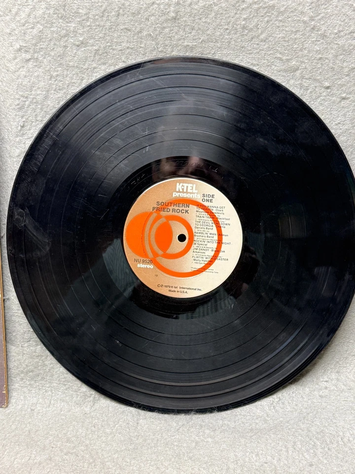 Vintage Southern Fried Rock Vinyl LP KTel 1979 Southern Rock Album Vinyl STEREO Foto 2 de 4