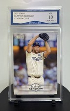 2025 Topps Stadium Club Clayton Kershaw L.A. Dodgers Card #70 Mint 10