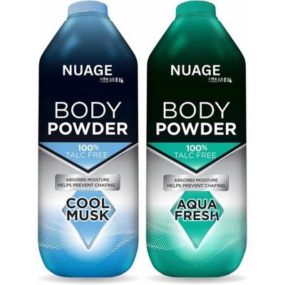 Body Powder for Men 100% Talkumfrei 0,5 g (2er Pack), blau und grün 