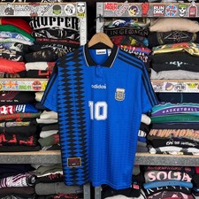 ARGENTINA 1994 AWAY #10 MARADONA FOOTBALL SHIRT SOCCER JERSEY ADIDAS REISSUE M