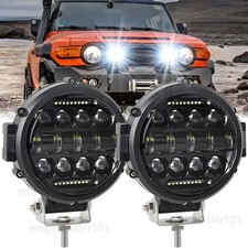 2pcs 7 Inch Led Work Light Pods Spot Driving Fog Light Off-road Suv Truck Atv