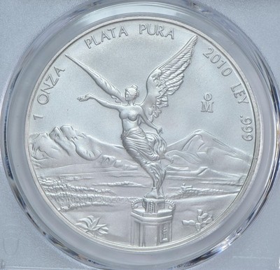 2010 Mo Mexico 1 Onza Silver Libertad MS69 PCGS Blue Label | eBay
