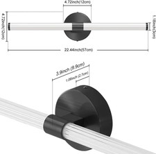 Image of EIDEARAY Long Strip LED Wall Lamp, 20W Modern Nordic Style Sconce Linear Black