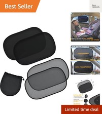 Car Window Shades for Baby 4 Pack Protects Baby from Window Sun Heat Su...