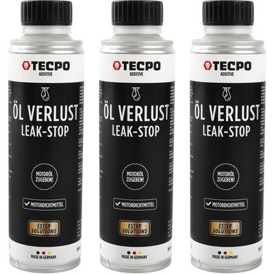 TECPO ÖLVERLUST LEAK STOP ESTER 3x 300 ml MOTORDICHTMITTEL MOTORÖL ÖL VERLUST