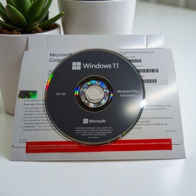 Windows 11 Pro 64-Bit DVD | Genuine Key Inside | Factory Sealed | Fast Delivery