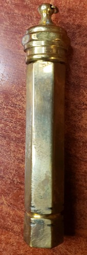 Vintage/Antique Brass sewing needle Container 1930s Collectible W/Box - Picture 2 of 5