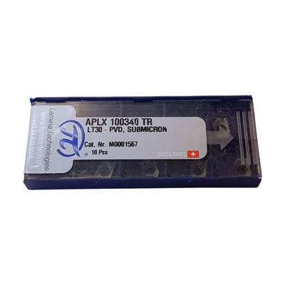 X10 Lamina APLX 100340 TR LT30 Hartmetall-Einsätze Swiss Made Tough Grade