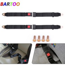 248 Pack Universal Truck Car Lap Seat Belts 2 Point Adjustable Single Seat Lap