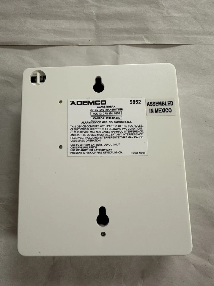 NEW Ademco 5852 Wireless Glassbreak Sensor w/Transmitter - Image 2 of 2