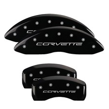 Mgp Caliper Covers For Engraved Front And Rear C6 Corvette Black Silver
