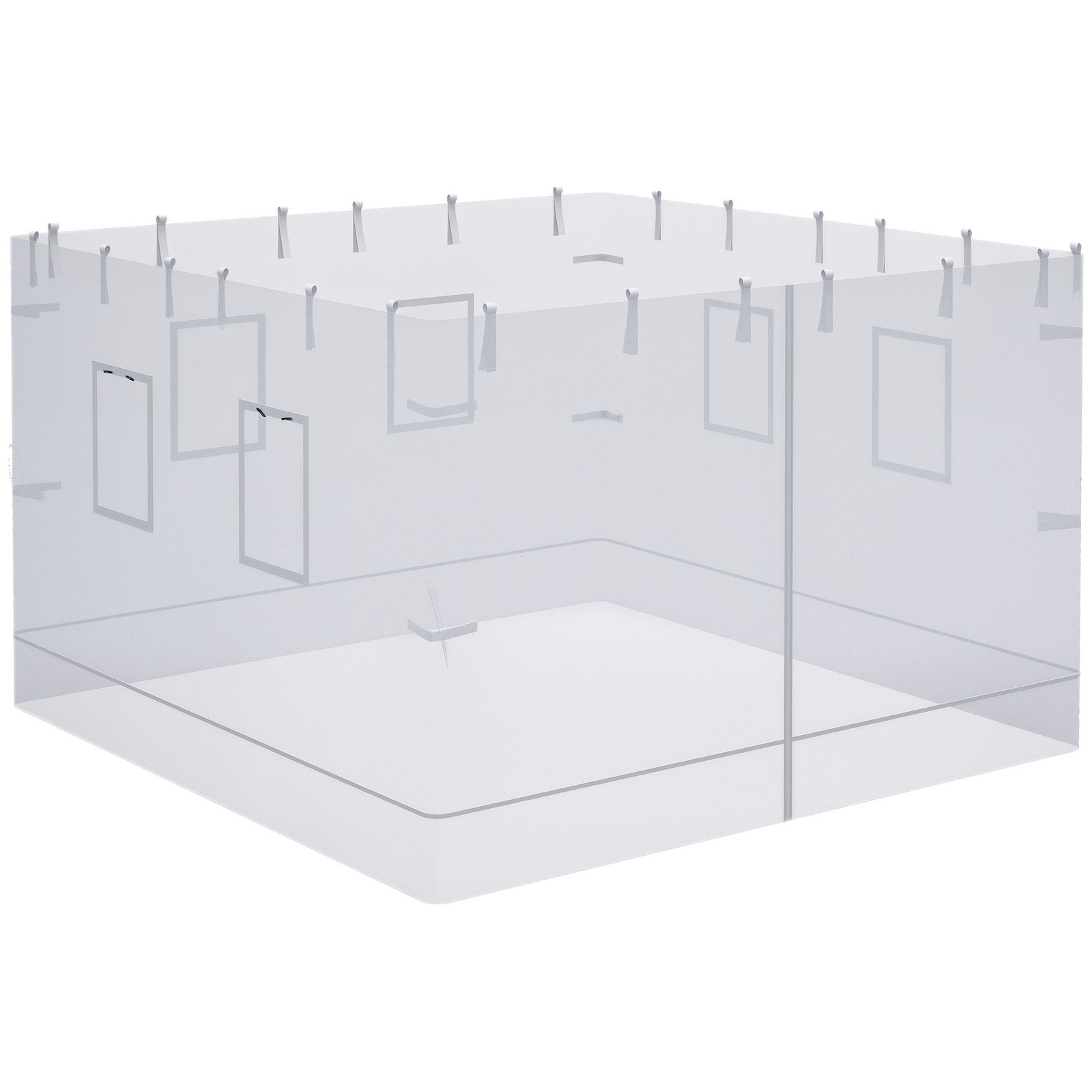 Tent With 6 Windows, White