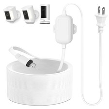 30ft Power Adapter Compatible with Spotlight Cam Plus/Pro Battery , White